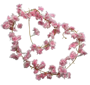핑크 벚꽃 가짜 실크 인공 꽃 화환