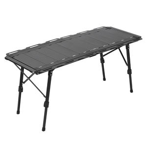 Parrilla de Barbacoa Plegable para Exteriores, de Tamaño Pequeño, Altura Ajustable, Ligera, Portátil, de Aluminio, Plegable, Mesa de Cocina para Acampar - Product Image 6