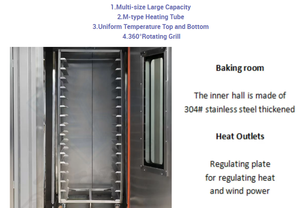 Four rotatif à économie d'énergie - Brûleur Baltur Italie, usage commercial pour le <span class=keywords><strong>pain</strong></span> et la pâtisserie 16 32 68 plateaux pour le <span class=keywords><strong>pain</strong></span>, les biscuits, four rotatif - Product Image 4