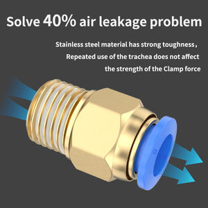 Connettori Pneumatici Rapidi di Alta Qualità Serie PC Marca FSF in Plastica+Ottone 4/6/8/10/12/14/16mm 0~60°C 0~1.0Mpa - Product Image 2