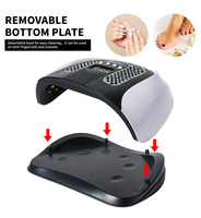 Sèche-ongles LED UV incrusté de diamants, haute puissance, photothérapie avec technologie de détection, en plastique, pour le séchage des ongles