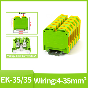 Terminal de Tierra Bicolor Amarillo-Verde <span class=keywords><strong>SAK</strong></span> EK2.5/35, Bloque de Terminales para Riel SAK2.5JD 2.5mm² - Product Image 6