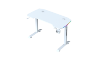 Bureau de jeu réglable en hauteur à moteur unique BEISIJIE AY-Y, table en fibre de carbone RGB avec RAZOR et base en T
