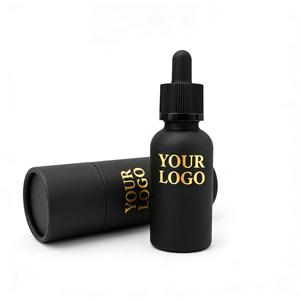 Boîte en tube de papier de luxe personnalisée de haute qualité pour l'emballage de flacons compte-gouttes d'huiles essentielles, avec logo personnalisé imprimé en feuille d'or, fabricant - Product Image 3