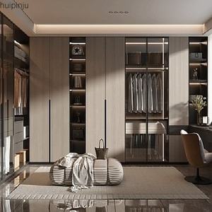 Armario Empotrado Personalizado para Ropa, Elegante y Lujoso Vestidor Abierto con Estantes para el Dormitorio Principal - Product Image 1