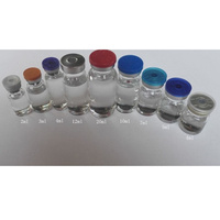 Flacon en verre transparent de 10 ml vide avec bouchons en caoutchouc et en aluminium