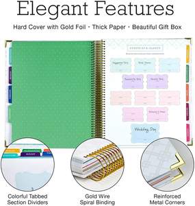 <span class=keywords><strong>Cuaderno</strong></span> <span class=keywords><strong>Espiral</strong></span> de Tapa Dura A4 de Alta Calidad, Colorido, <span class=keywords><strong>con</strong></span> <span class=keywords><strong>Separadores</strong></span> Clásicos para Planificación de Bodas y Regalos - Product Image 4