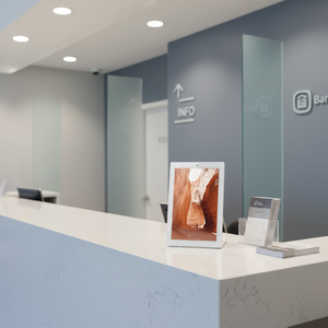 Tablette PC Android tactile avec évaluateur de commentaires clients, POE, RJ45, NFC, caméra, affichage numérique de bureau pour banques et hôtels - Product Image 1