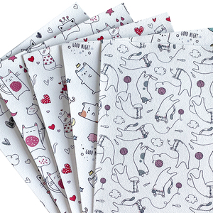 Haute qualité PU <span class=keywords><strong>cuir</strong></span> synthétique tissu rouleau dessin animé <span class=keywords><strong>chat</strong></span> imprimé Faux <span class=keywords><strong>cuir</strong></span> feuilles pour bricolage boucles d'oreilles cheveux arcs projets sac - Product Image 3