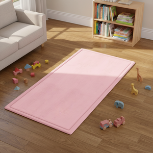 Tapis de sol épais en mousse à mémoire de forme rose, en velours corail, pour canapé-lit, tapis de jeu doux et épais pour enfants et tout-petits, vente en gros - Product Image 1