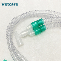 Circuit respiratoire pour anesthésie vétérinaire, tube corrugué, tuyau respiratoire jetable pour appareil d'anesthésie, hôpital vétérinaire