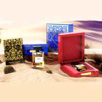 Boîte à parfum en bois de luxe avec logo doré, design Dubaï, pour cosmétiques, shampooings et produits de soin de la peau, emballage du Moyen-Orient