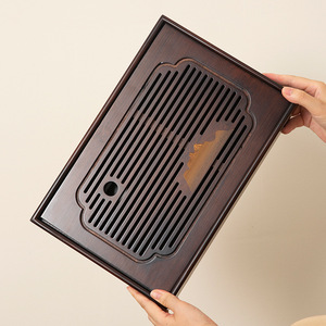 Wholesale Japanese-style tea trays, household mini tea <b>tables</b>, water-<b>storage</b> Kung Fu tea sets, single-person bamboo tea trays, - Product Image 1