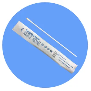 Hochwertiger Einweg-Stick Dacron Tip Tupfer Probenahme Steriler oraler Nasopharyngeal-Hals Rayon Polyester Ce White EO PS 2 Jahre