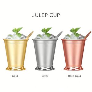 Vaso de Acero Inoxidable Personalizado con Logotipo para Mint Julep, 400 ml, para Cócteles Mojito, Regalo para Bodas y Fiestas - Product Image 3