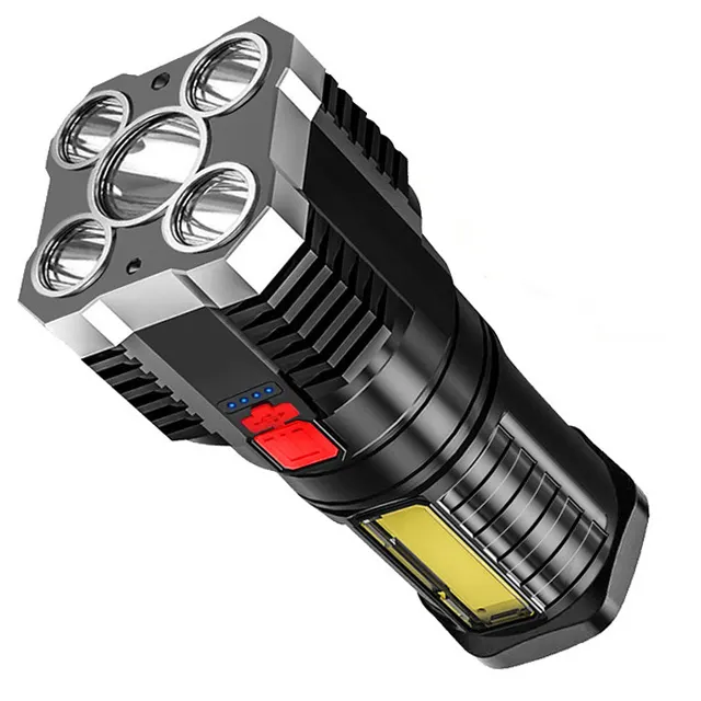 Hot Sale Powerful Five Led Flashlights Torches With A Strong Bright Light For Camping Led Mini Flashlights