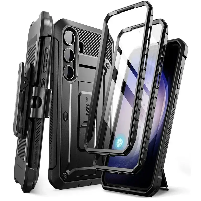 Para Samsung Galaxy S24 Plus Case SUPCASE UB Pro Heavy Duty Rugged Case con protector de pantalla incorporado, soporte y clip para cinturón