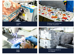 Hiện đại 3D Pha Lê Nhung vuông Thảm phòng khách mô hình hình học máy làm bằng tay có thể giặt bụi bẩn dày cọc - Product Image 4