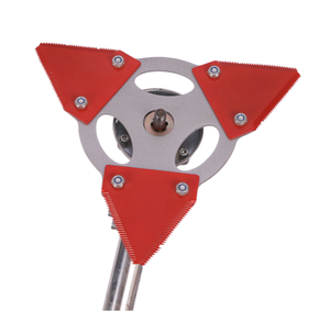 <span class=keywords><strong>Lame</strong></span> de <span class=keywords><strong>débroussailleuse</strong></span> triangulaire en acier au manganèse à 3 dents dentelées remplaçable pour débroussailleuses à essence/électriques - Product Image 3