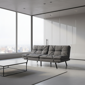 Canapé-<span class=keywords><strong>lit</strong></span> pliant Nisco de haute qualité en tissu capitonné de Chine, design moderne avec mousse à mémoire de forme, deux ou trois <span class=keywords><strong>places</strong></span> pour petit salon - Product Image 1