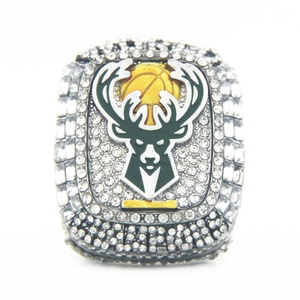 Linghu 2021 personnalisé hommes jeunesse sport basket-ball réplique anneaux affichage <span class=keywords><strong>boîte</strong></span>-cadeau classique avec <span class=keywords><strong>Milwaukee</strong></span> Bucks championnat - Product Image 2