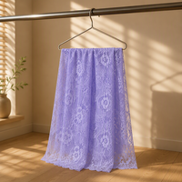 Tissu en dentelle jacquard extensible et écologique, 18 cm, avec bordure florale brodée en élasthanne pour lingerie de filles et textiles de maison