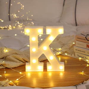 Lettres Lumineuses LED Blanc Chaud 8,9 pouces, Lettre Mosaïque K pour Ballons, Décorations d'Anniversaire et de Fête - Product Image 1