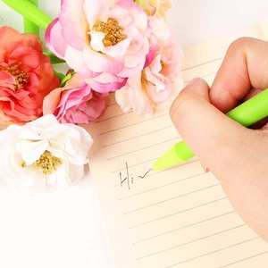 Penna Gel Ecologica O&Q con Fiore di <span class=keywords><strong>Ranuncolo</strong></span> in Gomma, 0.5mm, Blu, Design Lussuoso Misto, Logo Personalizzato, Regalo Promozionale - Product Image 4