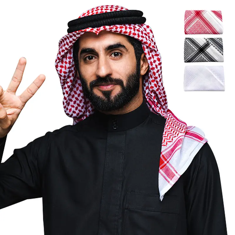 High Quality Polyester Arabic Shemagh Yashmagh Scarf For Men