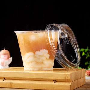 Nouveau design 7oz crème glacée en <span class=keywords><strong>verre</strong></span> transparent PET froid <span class=keywords><strong>emporter</strong></span> mini tasses à dessert en plastique jetables - Product Image 5