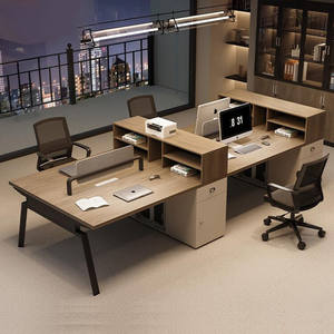 Conjunto de escritorio y silla de oficina, escritorio moderno para computadora, estación de trabajo ergonómica, muebles de oficina - Product Image 1