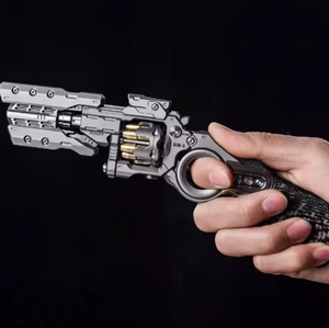 Jouet anti-stress EDC en forme de revolver Saboteur, en alliage de titane, avec mécanisme de glissement tactile, visuel et auditif pour adultes - Product Image 6