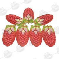 Bonbons pressés halal en forme de fraise, saveur fruitée, bonbons durs aux raisins mélangés, vente en gros