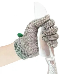 <span class=keywords><strong>Gants</strong></span> de <span class=keywords><strong>boucher</strong></span> en maille métallique en acier inoxydable JIANLONG BXG-888 Niveau 9, résistants à la rouille, protection de sécurité pour le travail, résistants aux coupures - Product Image 2