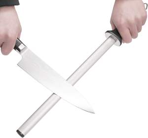 Tige de rodage ovale en diamant pour usage quotidien, aiguiseur de couteaux de boucher en acier, tige d'affûtage - Product Image 2