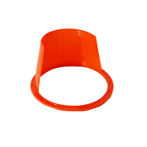 Tuyau d'admission d'air universel en plastique de 6,5 pouces pour modification de voiture, tuyau flexible rouge avec connecteur blanc - Product Image 3