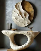 Idao - Décoration d'intérieur écologique - Tables consoles en bois massif naturel avec un design unique - Meubles en bois - Meubles d'hôtel - Designer