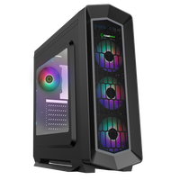 Boitier pour ordinateur gamer gamer emax Asgard, tour de pc avec Fans RGB, synchronisation ARUA, panneau avant à maille complète, flux d'air amélioré