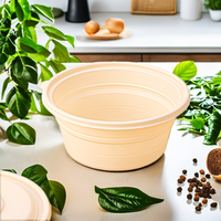Bol à ramen à 2 compartiments avec plateau intérieur, biodégradable et jetable, directement de l'usine, pour hôtel et cantine