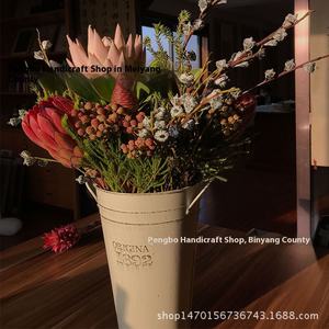 Florero retro moderno del barril <span class=keywords><strong>de</strong></span> la flor del hierro labrado decoración casera con las flores secas Fábrica <span class=keywords><strong>de</strong></span> la <span class=keywords><strong>estela</strong></span> al por mayor - Product Image 5