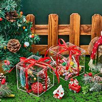 Boîtes de rangement en acrylique transparent Juexica, 12 pièces, avec couvercle - Contenants multifonctions pour bijoux, bonbons (carrés 3x3x3), montage facile