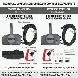 Caja de control remoto fueraborda de 7 pines para motores de <span class=keywords><strong>barco</strong></span> Yamaha de 2 tiempos 15HP-85HP, conjunto de control de aceleración y cambio de marchas de montaje lateral 703-48205 - Product Image 2