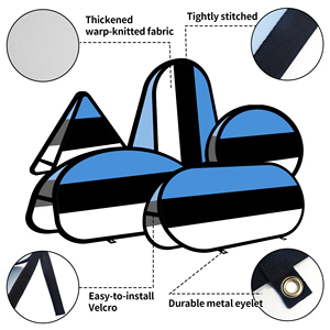 Bannière ovale pop-up en tissu tricoté warp-knit pour la publicité extérieure et les tentes promotionnelles en plein air - Estonie - Product Image 3