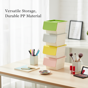 Stapelbare <span class=keywords><strong>Mini</strong></span>-Schreibtisch-Aufbewahrungsbox mit Deckel Individuelles Muster - Product Image 5