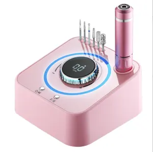 Nail Drill Machine Manicure Polijstmachine Lcd-Scherm Uv601 Oplaadbare Draadloze Draagbare Elektrische Nail Boor Met Voetpedaal