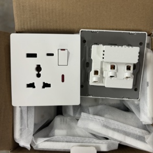 <span class=keywords><strong>13A</strong></span> nhà phổ ánh sáng Tường ổ cắm duy nhất đôi 220V Ổ cắm điện - Product Image 5