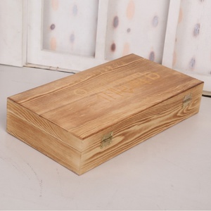 Caja de almacenamiento de madera rectangular de 8 compartimentos de estilo americano Vintage caja de embalaje de organización de pastel de Luna - Product Image 5