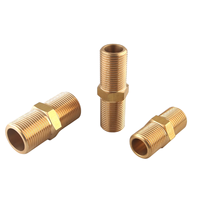 Fitting Nipple Kuningan Berkualitas Tinggi Multi Spesifikasi dengan Ulir Jantan untuk Plumbing