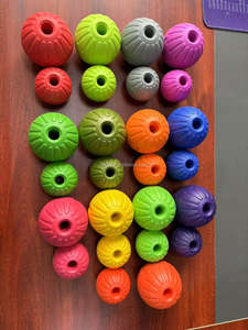 Üreticiler köpekler ve kediler eğitimi için ip ile çevre dostu 9cm EVA evcil hayvan topu toksik olmayan takviyeli satmak evcil hayvan topu - Product Image 4