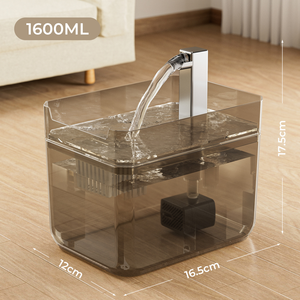Bebedero para Mascotas Transparente de 1.6L, Fuente de Agua Automática con Circulación Continua para Perros y Gatos, Dispensador de Agua para Mascotas de Interior - Product Image 5